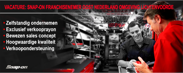 Snap-on Tools franchise regio vacant in Oost-Nederland