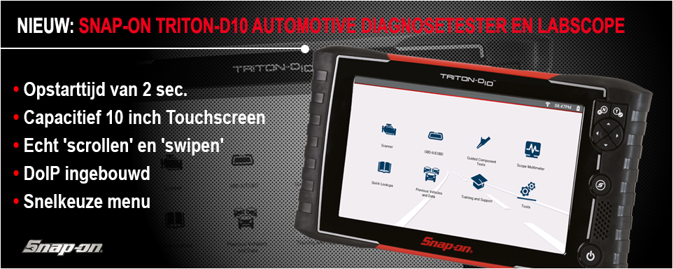 Snap-on Tools Triton-D10 gecombineerde automotive diagnosetester en labscope social
