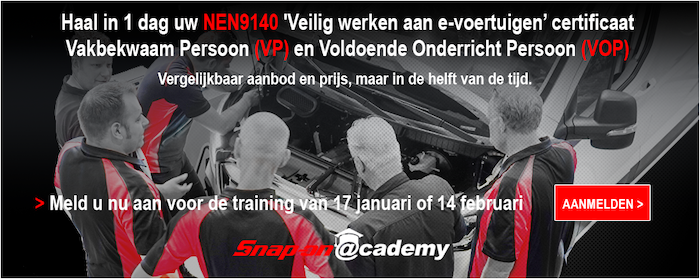 Snap-on Academy NEN9140 training 17 januari en 14 februari