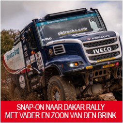 Snap-on Tools in Dakar Rally met vader en zoon Van den Brink