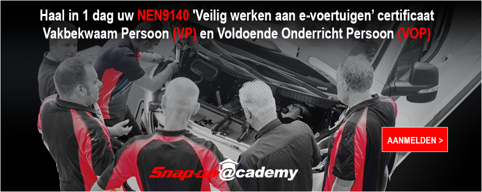 Snap-on Academy NEN9140 veilig werken aan e-voertuigen