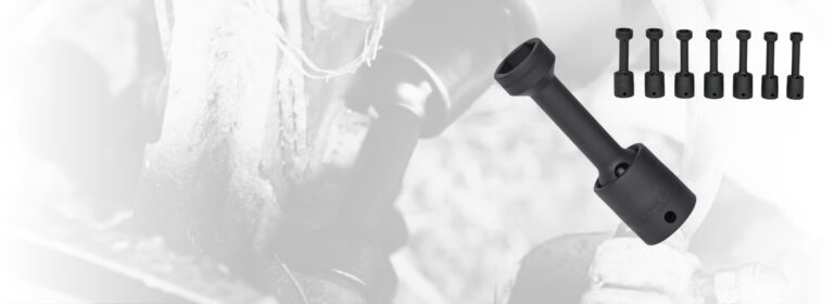 307RIPLMS - Snap-on Flank Drive lange laag profiel slagdoppenset met kogelgewricht