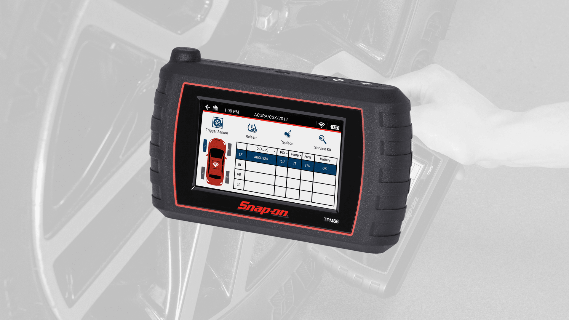Snap-on TPMS6 bandendruksensor systeemtester